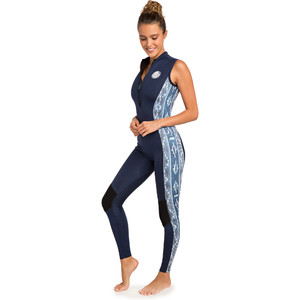 2019 Rip Curl Womens G-Bomb 1.5mm Front Zip Long Jane Wetsuit Blue WSM6AS